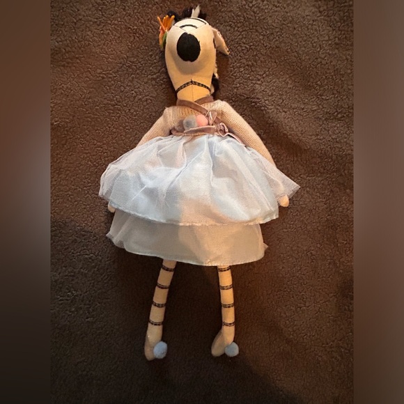 Pottery Barn Kids “CHEYENNE” Zebra Ballerina Plush Doll - Picture 3 of 6